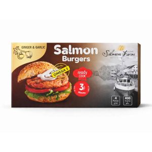 Salmon Burger Ginger and Garlic 4X100 Grm - Image 1