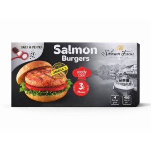 Salmon Burger Salt And Pepper 4X100 Grm - Image 1