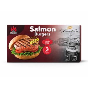 Salmon Burger Smoked Flavor 4X100 Grm - Image 1