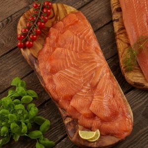 Cold Smoked Salmon Trimmed D cut Sliced - Image 1